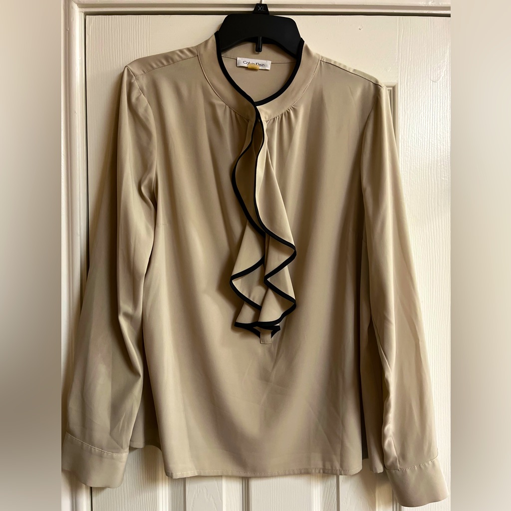 Ruffle Accent Button Down